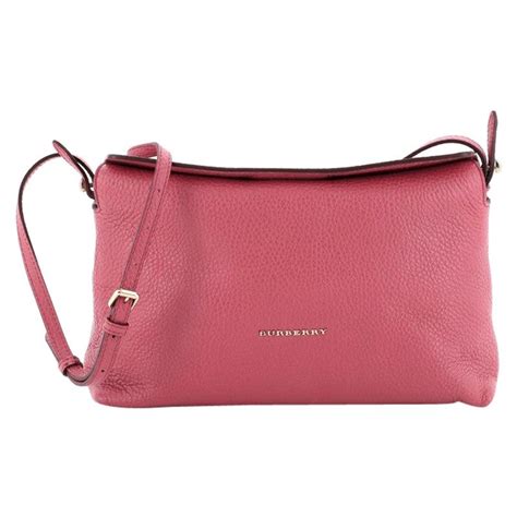 Burberry Small Leah Pebbled Leather Crossbody Bag 